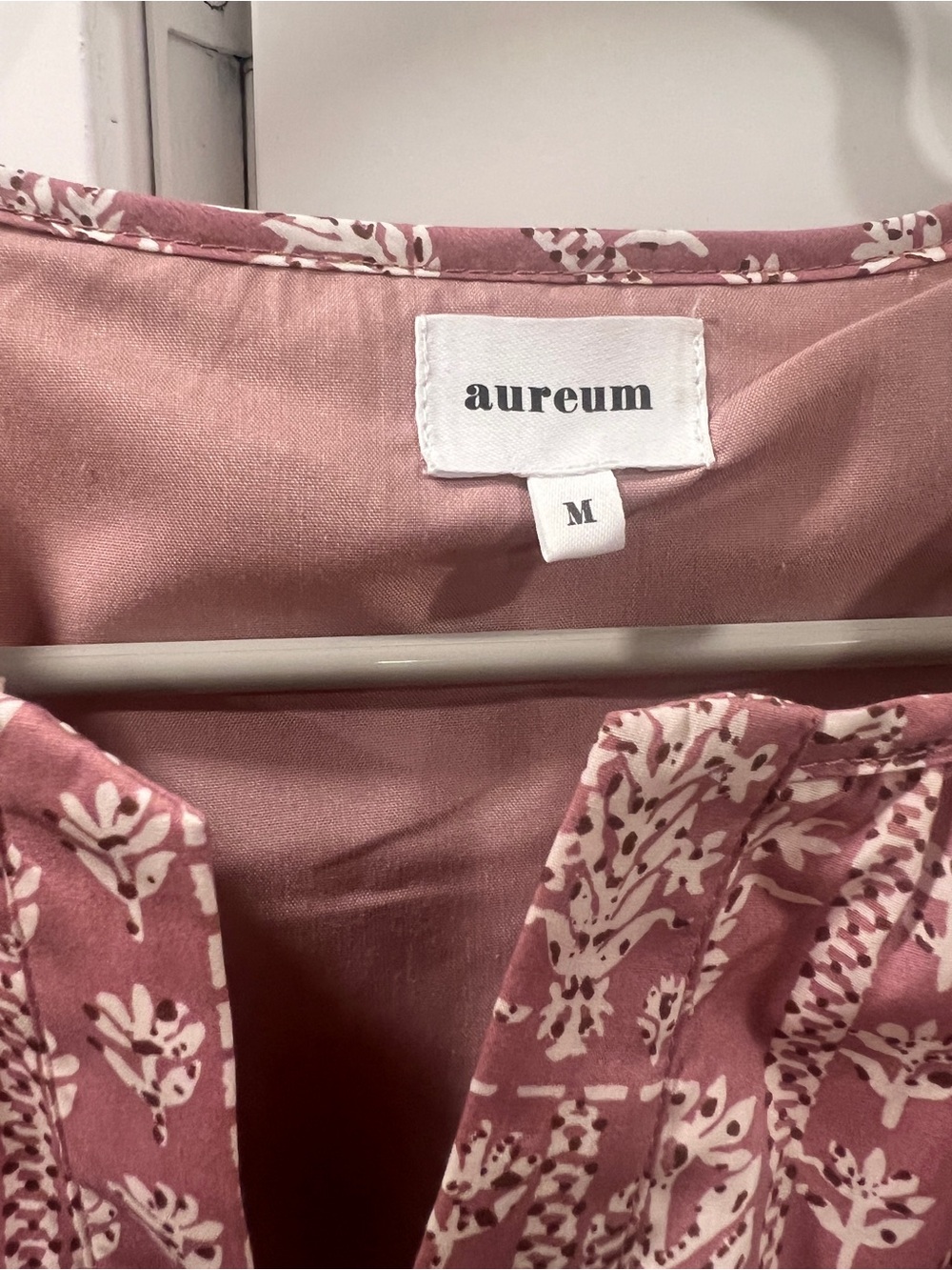 Aureum tiered Smocked Waist Pink Floral Midi Dress - Picture 2 of 5